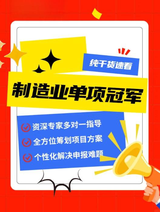 单项冠军申报辅导(单项冠军是什么意思)承德市